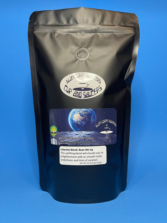 Light roast alien coffee bean blend