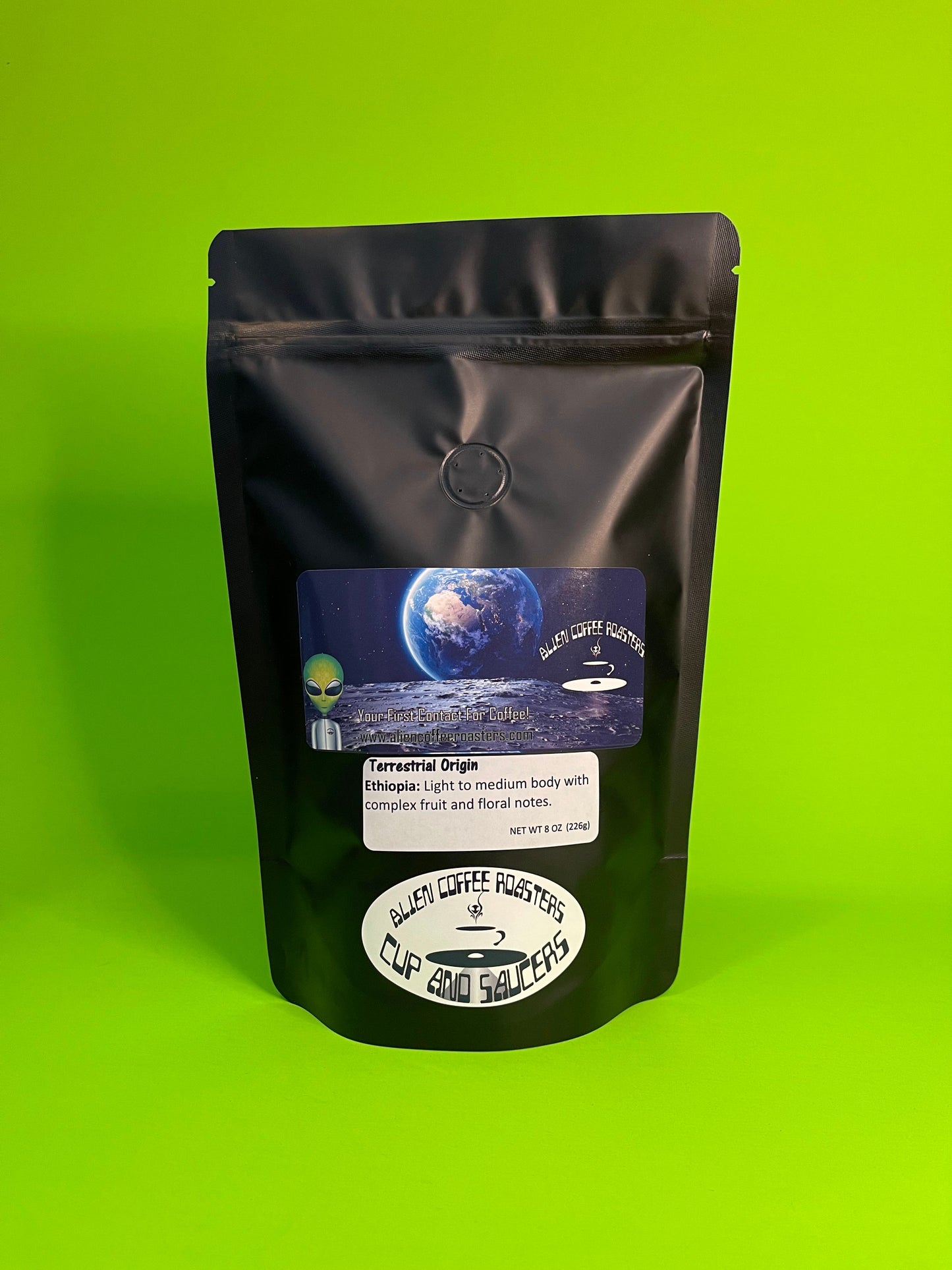 Delicious Ethiopia coffee beans available in light, medium, or dark roast profiles.