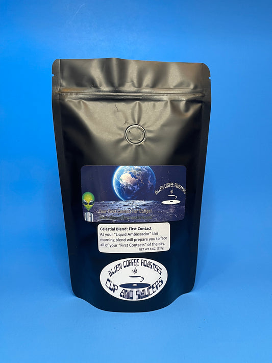 Medium roast alien coffee bean blend