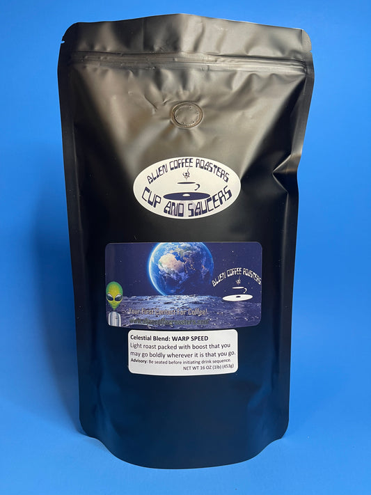 Light roast alien coffee bean blend