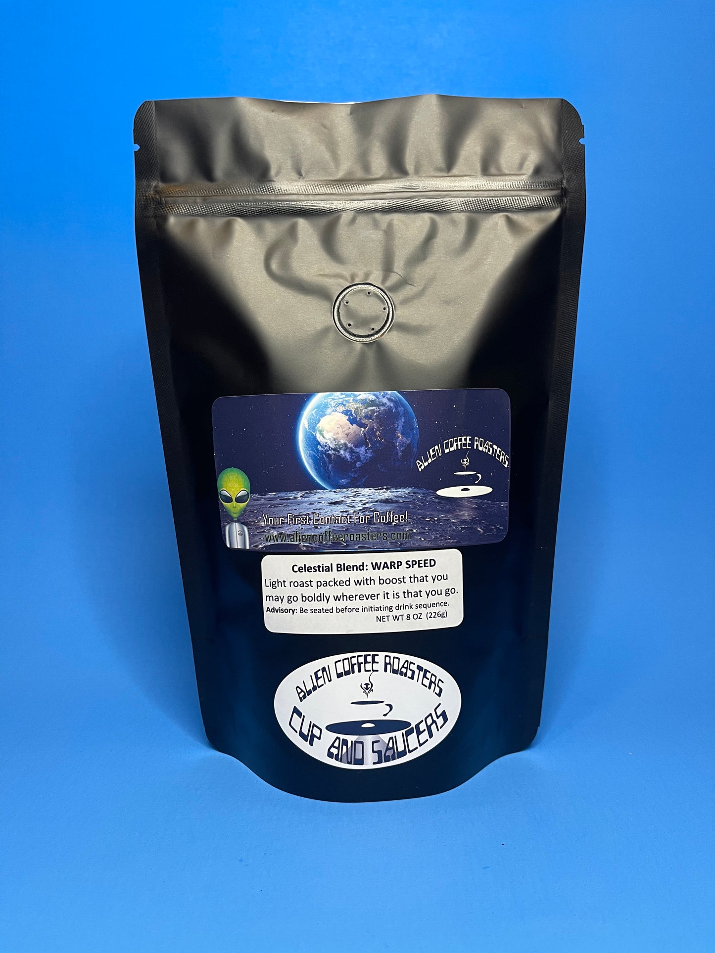 Light roast alien coffee bean blend