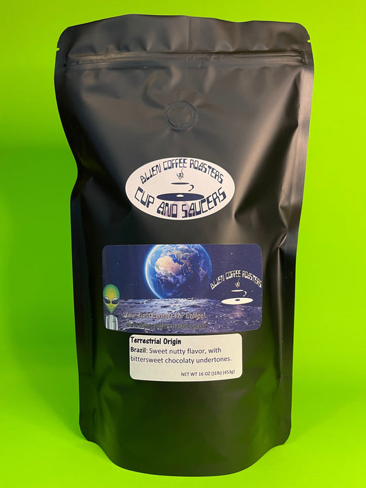 Delicious Brazil coffee beans available in light, medium, or dark roast profiles.