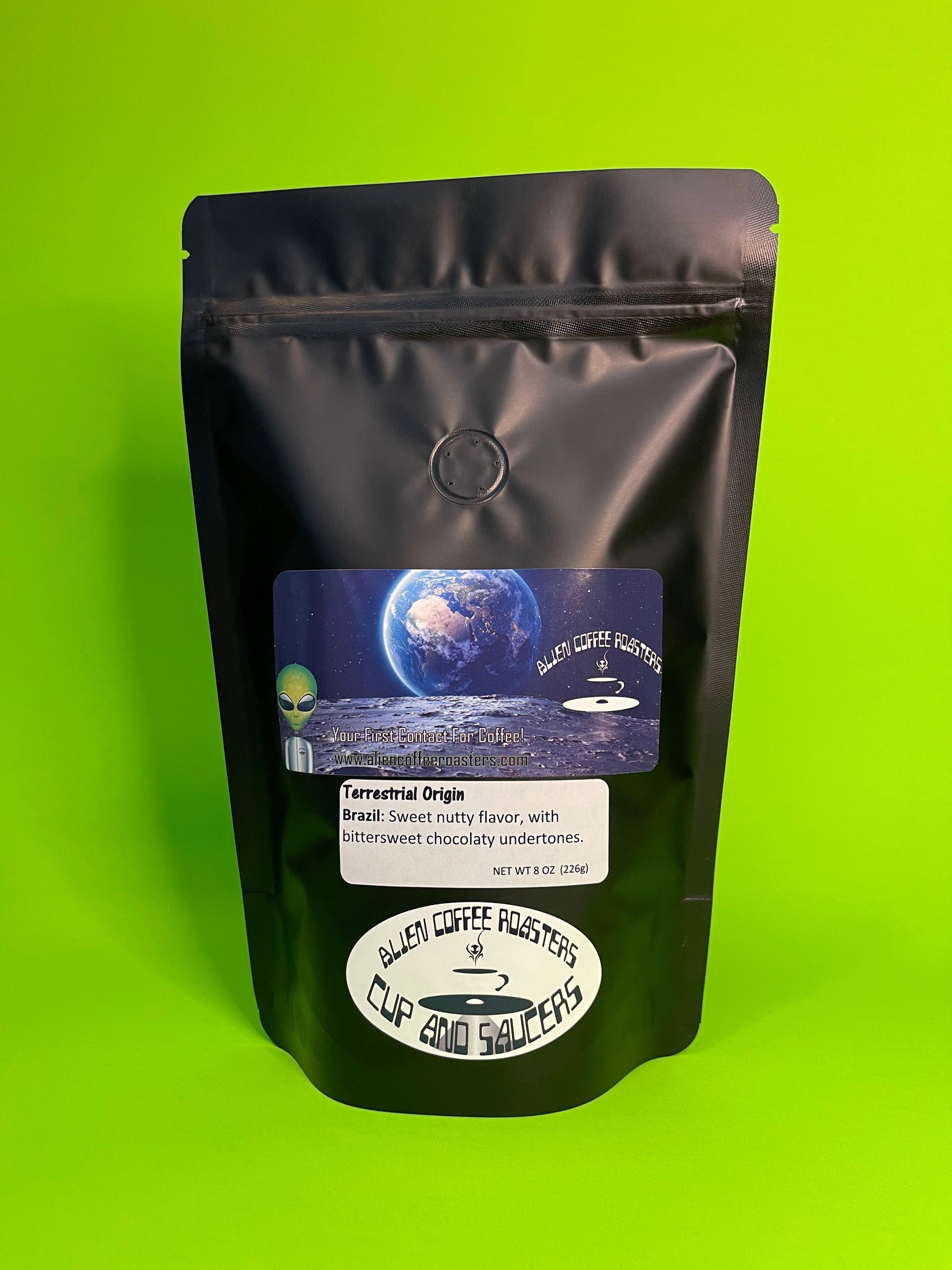 Delicious Brazil coffee beans available in light, medium, or dark roast profiles.