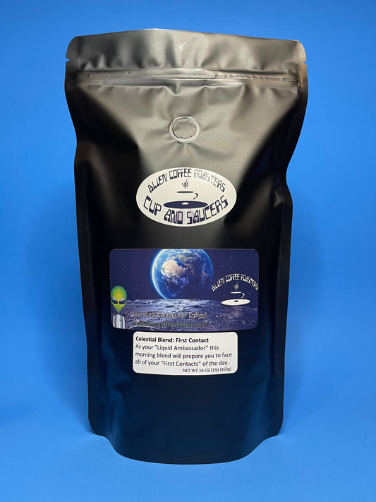 Medium roast alien coffee bean blend