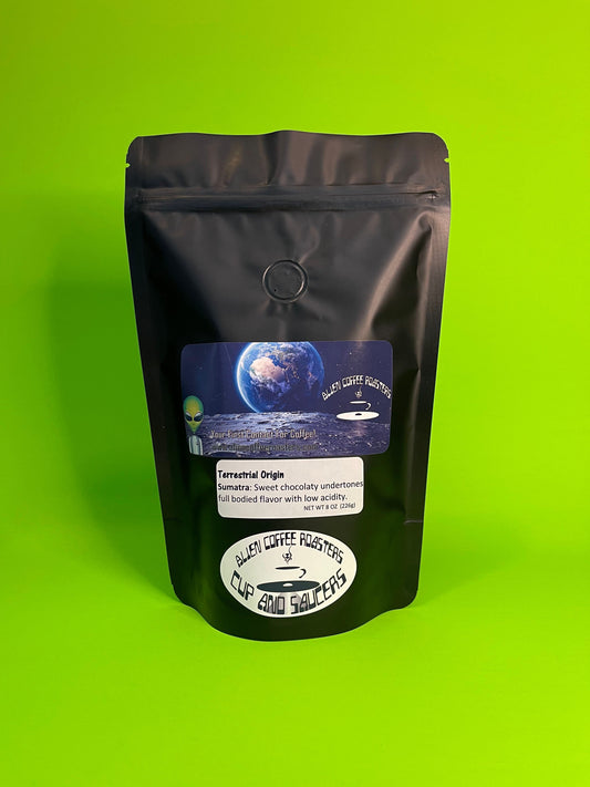 Delicious Sumatra coffee beans available in light, medium, or dark roast profiles.